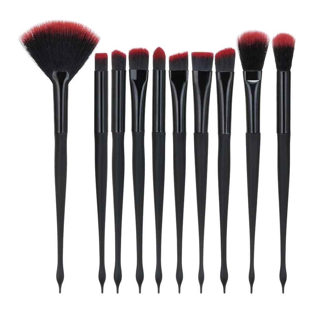 

ISHOWTIENDA 10PCS Cosmetic Makeup Brushes Foundation Eyebrow Eyeliner Blush Concealer Make up Brushes Sets pinceaux maquillage