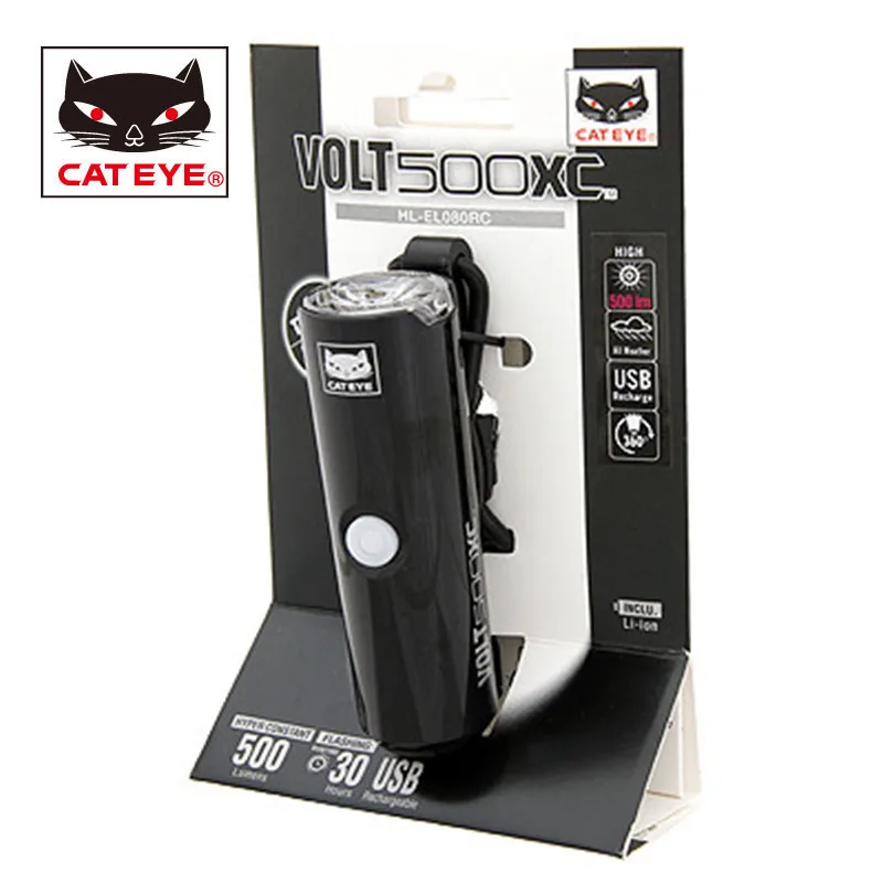 Sale CATEYE Bike Front Light Waterproof USB Rechargeable MTB LED Headlight Built-In Battery Flashlight Lamp Bicycle Accessories 4