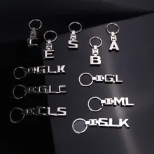 Кольца Брелоки для ключей для Mercedes Benz A B C E S GL ML CLS GLC GLK SLK 3D металлический брелок для ключей