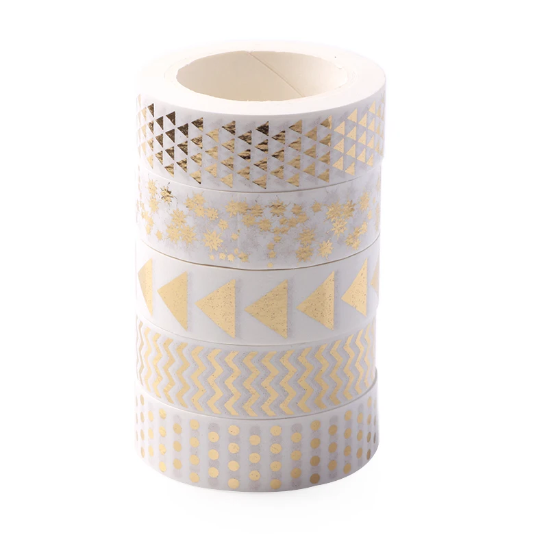Лента из фольги AAGU треугольная в горошек 5 шт./лот|tape office|design washi tapewashi tape |