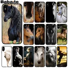 Babaite The Great beauty horse Smart Cover черный мягкий чехол для телефона iPhone 8 7 6 6S Plus 5 5S SE XR X XS MAX Coque Shell