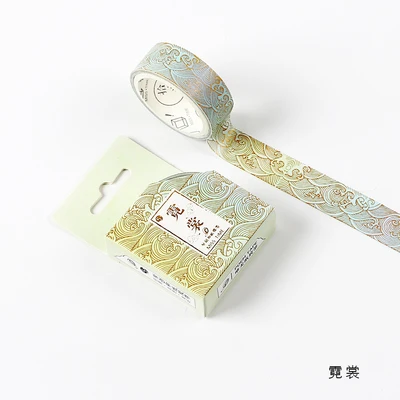 JIANWU 15 мм X 5 м бронзовая васи лента креативный китайский стиль Пуля журнал маскирующая Лента наклейки Скрапбукинг Канцелярские товары - Цвет: nishang