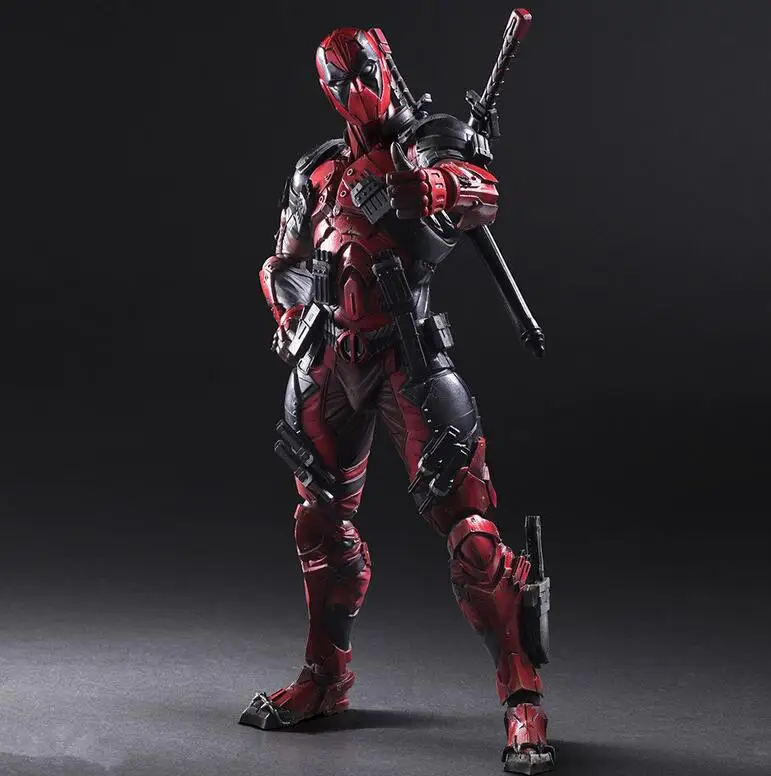 Play Arts Marvel 26 см Дэдпул оригинальная ПВХ фигурка модель игрушки