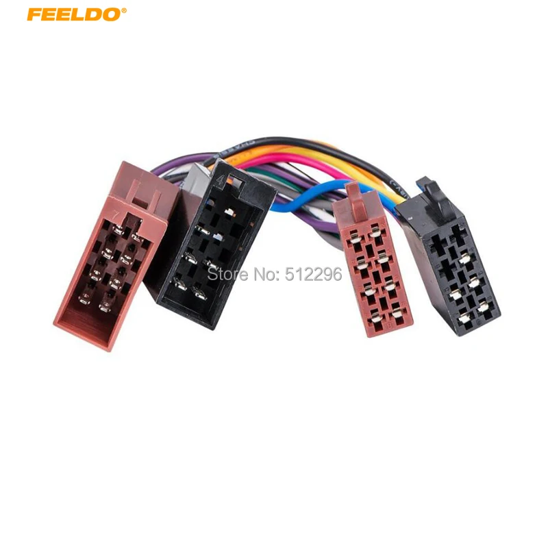 Feeldo 5pair Car Iso Radio Plug Adapter Wiring Harness For