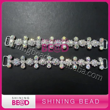 

50 Pcs /lot NEW Long Clear Crystal Rhinestone Bikini Connectors/ Buckle Metal Chain For Swimming Wear Competion Suits Bikini