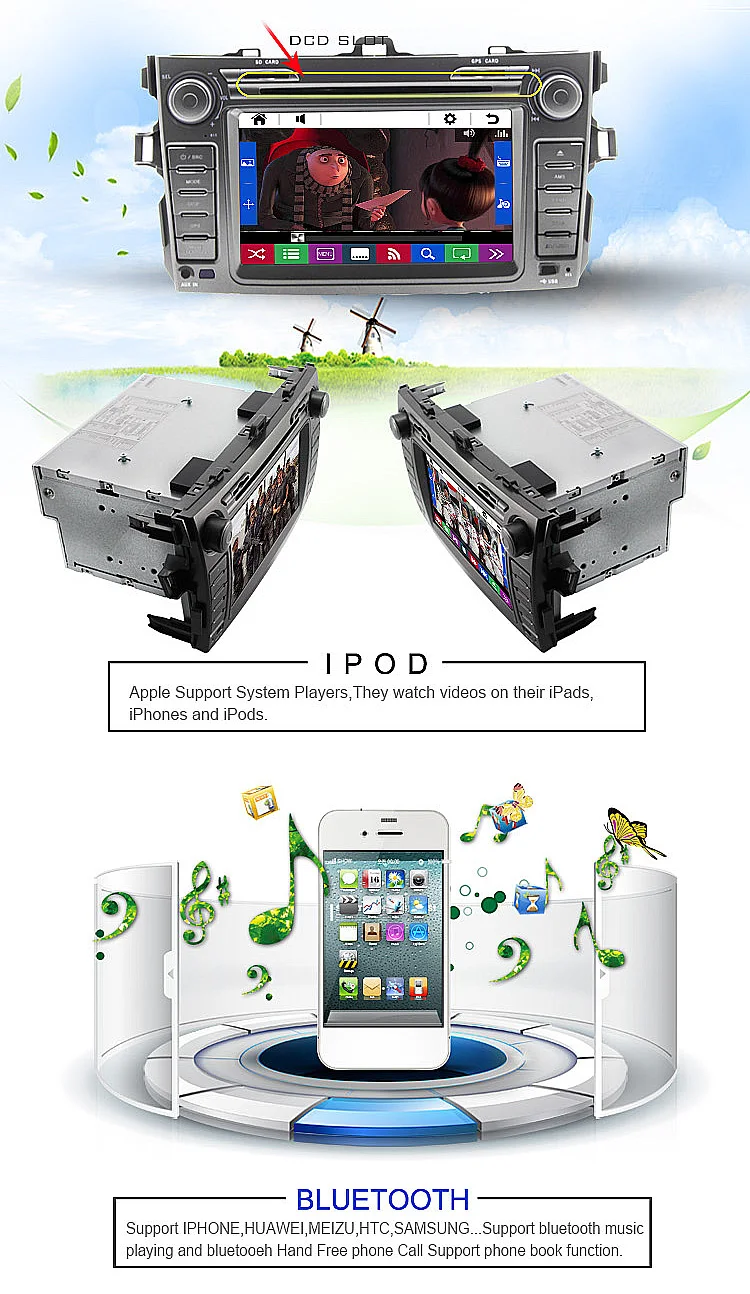 Excellent LJDA 2 din 8 inch car dvd player for Toyota corolla 2006-2012 gps navigation Radio Stereo Head Unit Auto audio Bluetooth 1080P 1 Excellent LJDA 2 din 8 inch car dvd player for Toyota corolla 2006-2012 gps navigation Radio Stereo Head Unit Auto audio Bluetooth 1080P 1