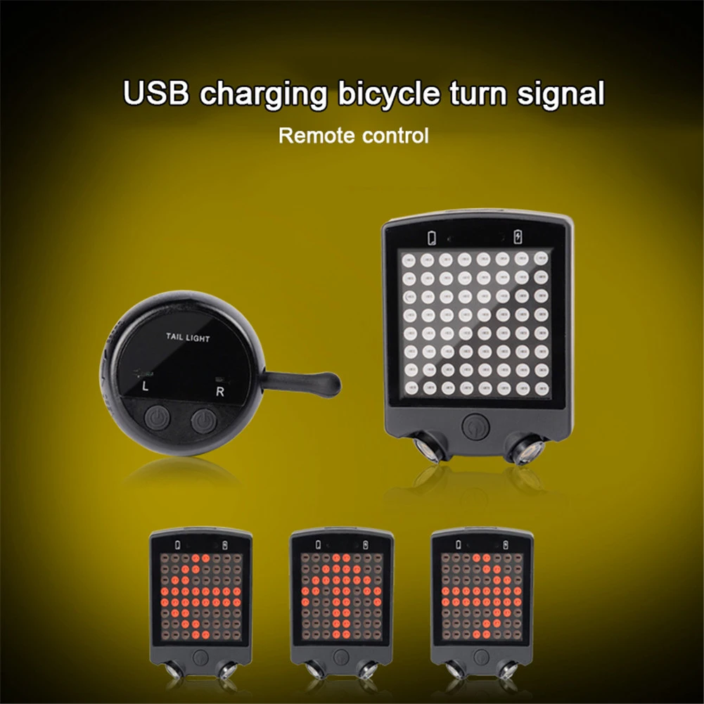 Cheap Bicycle Laser Tail Light Bike Turn Signal Wireless Control Safety LED Warning Taillight USB Rechargeable Rear Light 4