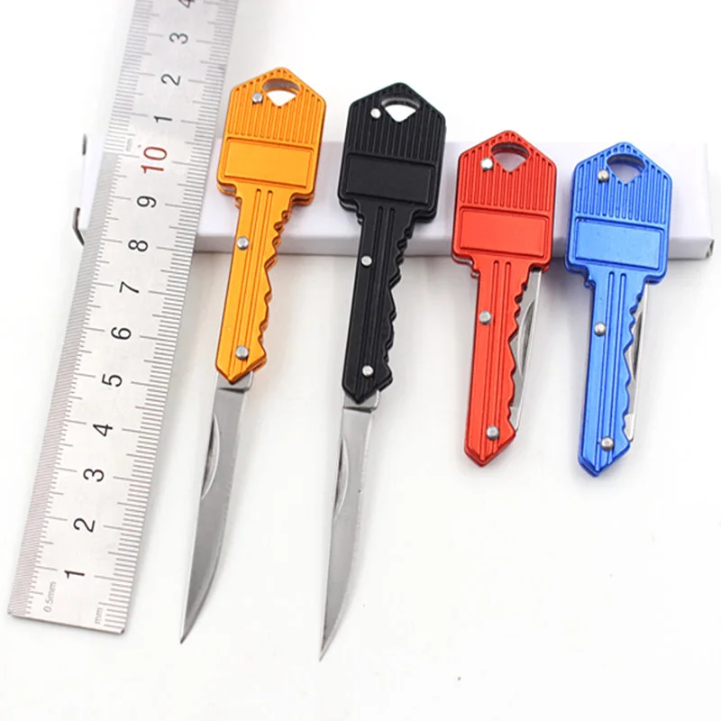 Mini Portable Folding Pocket Key Chain Keychain Hunting Knife Peeler