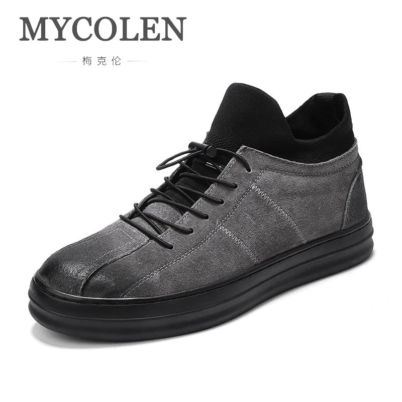 

MYCOLEN 2018 New Mens Handmade Solid Casual Shoes Lace-Up Luxury Designers Spring/Autumn Hop Men Sneaker Sapatenis Masculino