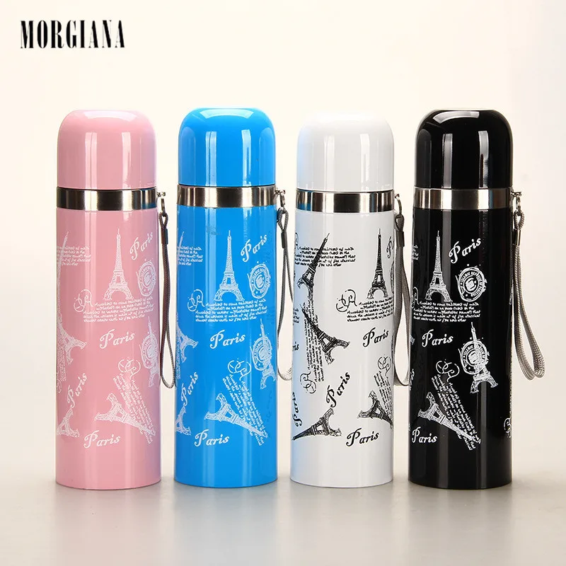 500ml Women Coffee Stainless Steel Thermos Bottle Girl Water