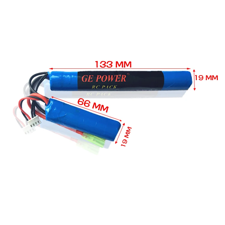 1 шт. GE Power RC Lipo аккумулятор 11 В 1500 мАч 20C 2 ячейки AKKU Mini Airsoft Gun Аккумулятор модель