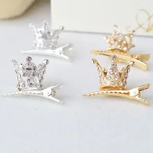 New Pretty Girls Crown Tiara Hair Combs Clear Stone Crystal Mini Tiara Hair Accessories Jewelry