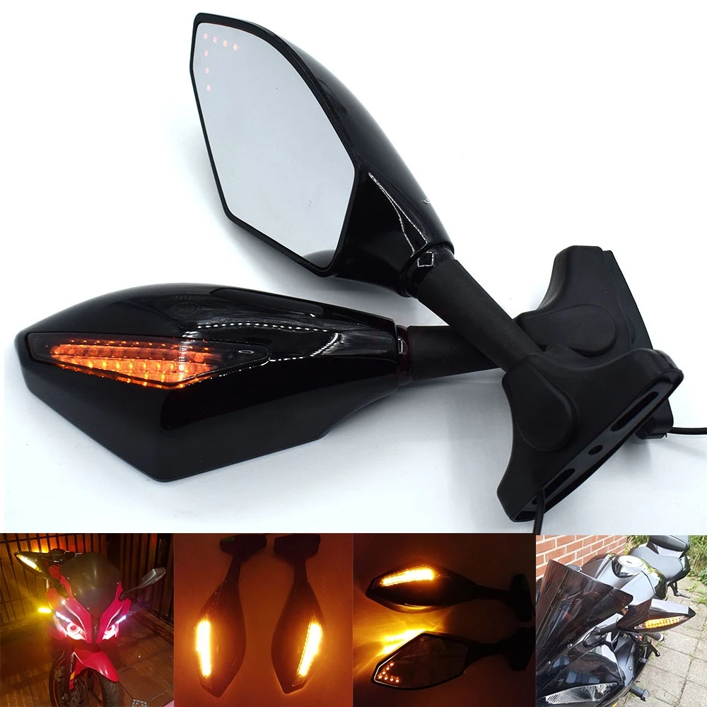

FREE SHIPPING MOTORCYCLE MOTOR BIKE LED TURN SIGNALS INTEGRATED MIRRORS For Yamaha FZ6 FAZER FZ6R FZ8 FZ1 FAZER XJ6