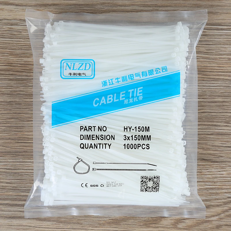 3x150 1000Pcs pack Width 2 5mm Nylon Cable Ties National Standard Wire