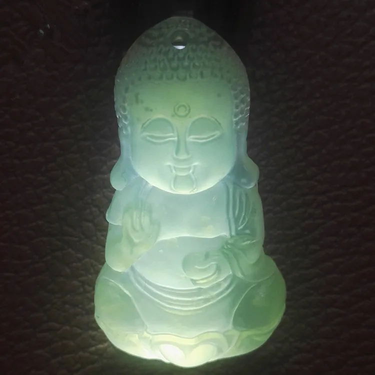 Natural Hetian stone pendant carved baby Buddha pendant men and women