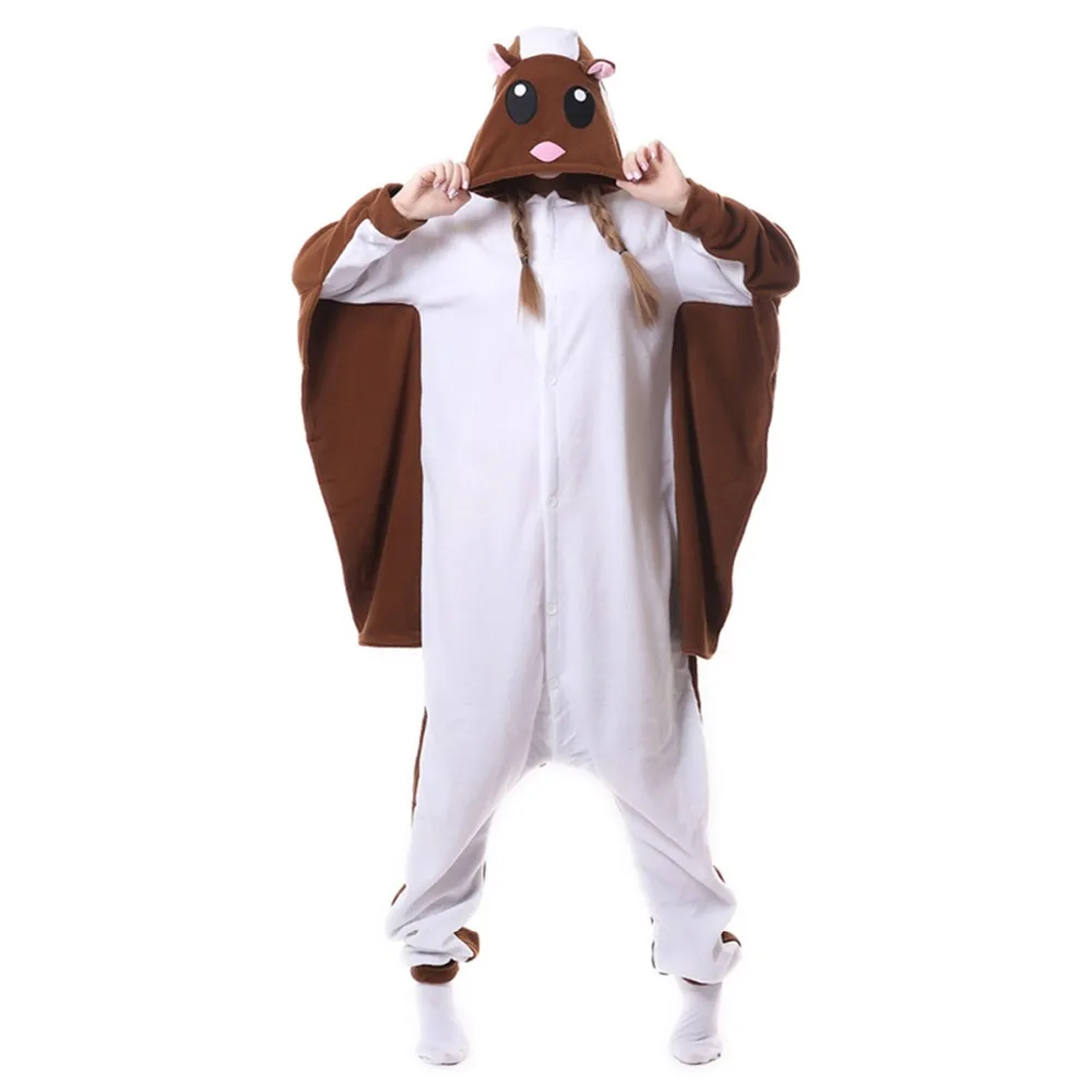 Флис Kigurumi пижамы животных летчик Мышь Косплэй взрослый костюм комбинезоны унисекс пижамы