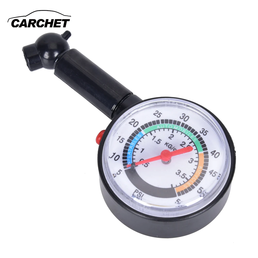 CARCHET Car Dial Tire Gauge Auto Motor Bike Tyre Tire Air Pressure