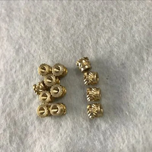 

10pcs M3.5 Knurled brass insert Eight-character pattern Copper embedded parts Embossing Insert CU nil 5mm L 5.5mm OD