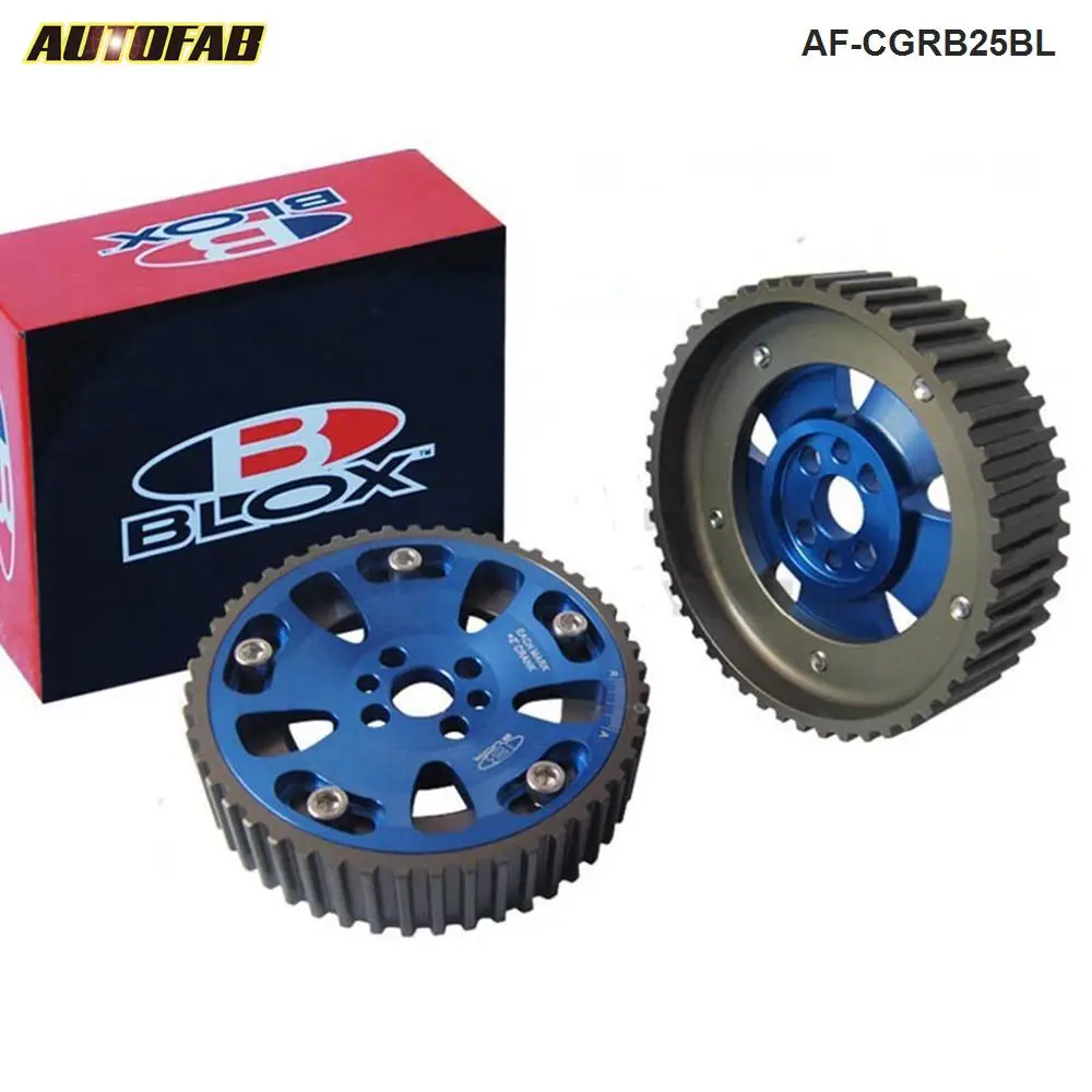 AUTOFAB - 1Pair adjustable Cam Gear RB20DET RB25DET RB26DET For Nissan Skyline GTR R33 2.5L RB25DET engine 93-98 AF-CGRB25BL
