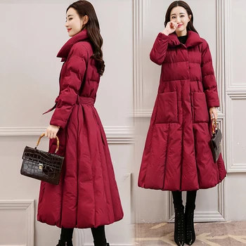 

Anti Season 2018 Winter Suit New Style Jacket Long Loose Big Code Overknee Thick Cotton Clothes Autumn Female Winter Coat Women
