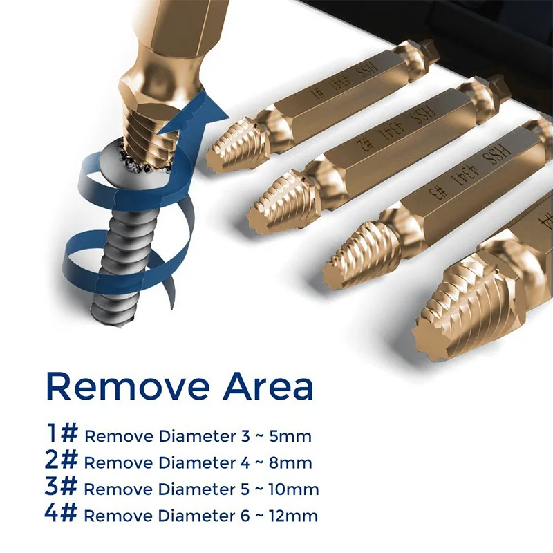 1 наборы винтов удалить снос инструменты Винт экстрактор сверло комплект сверло бит электроинструменты аксессуары Винт экстрактор