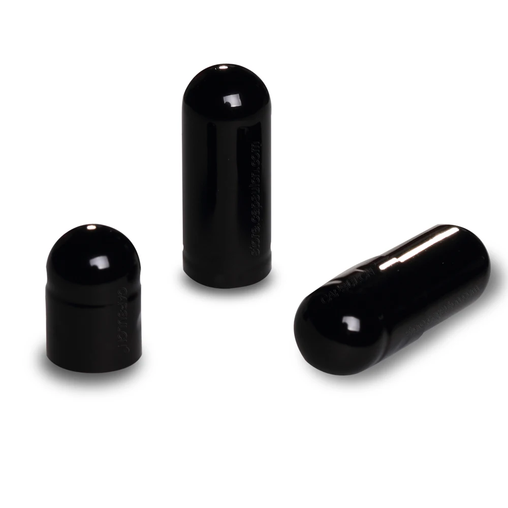 !!! Joined Empty Gelatin Size 0 5000 Pieces / Carton Black Colored Capsules For Capsule Filler Machines
