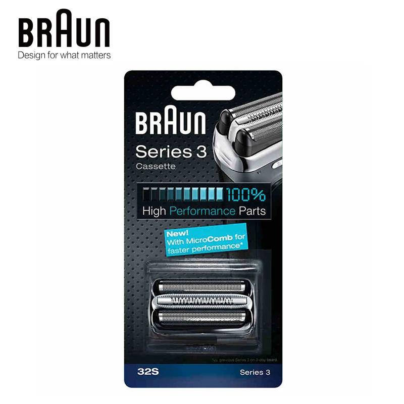 

Braun Series 3 Cassette 32S Shaver Blade Foil and Cutter Replacement Blade with MicroComb High Performace Parts