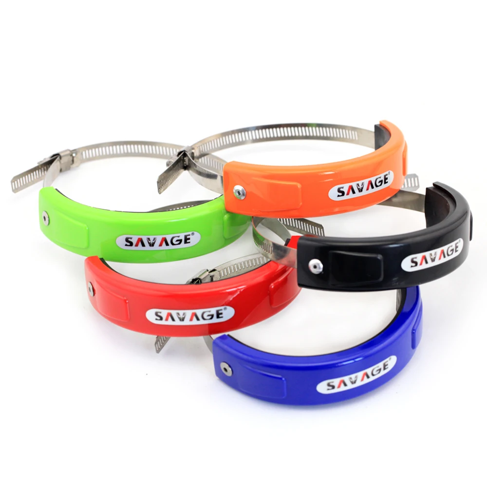 

Universal 100mm-140mm Round/Oval Akrapovic Exhaust Protector Can Cover Motorcycle Accessories 5 Colors