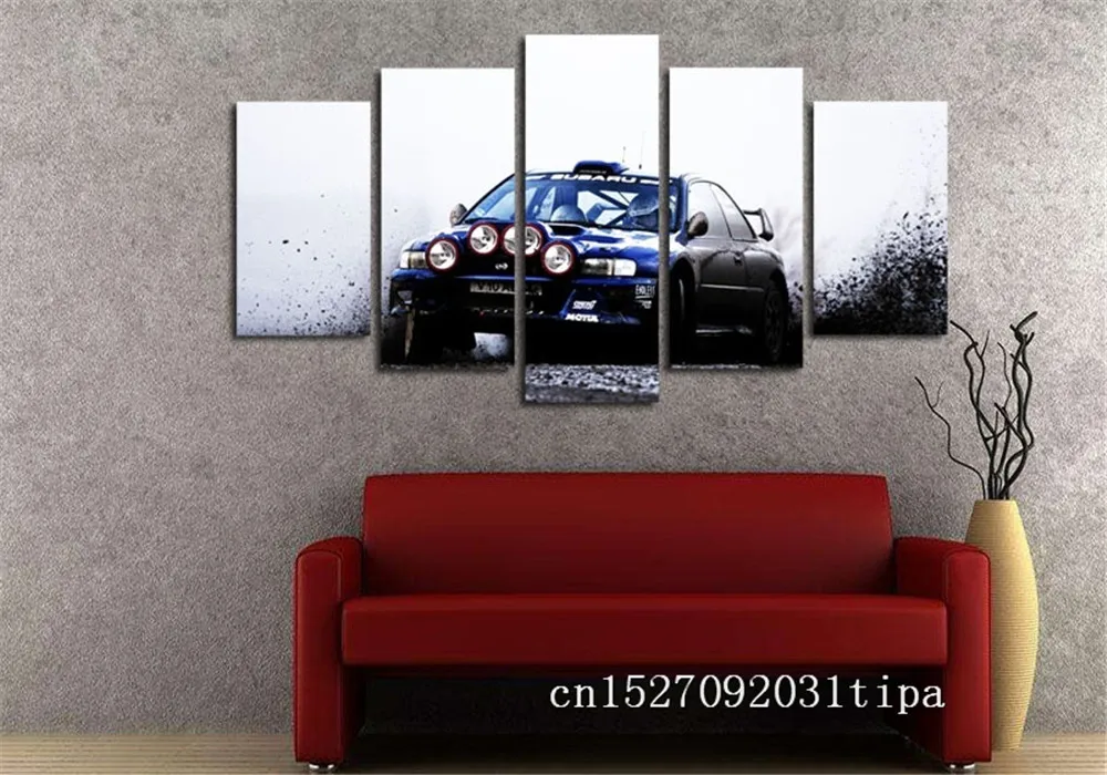 Subaru Leopard WRX STI 5 панелей абстрактная фотография Картина на холсте картины для