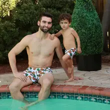 Одинаковый семейный купальник для мамы, папы, девочек и мальчиков, один комплект купальников бикини купальник с ананасом