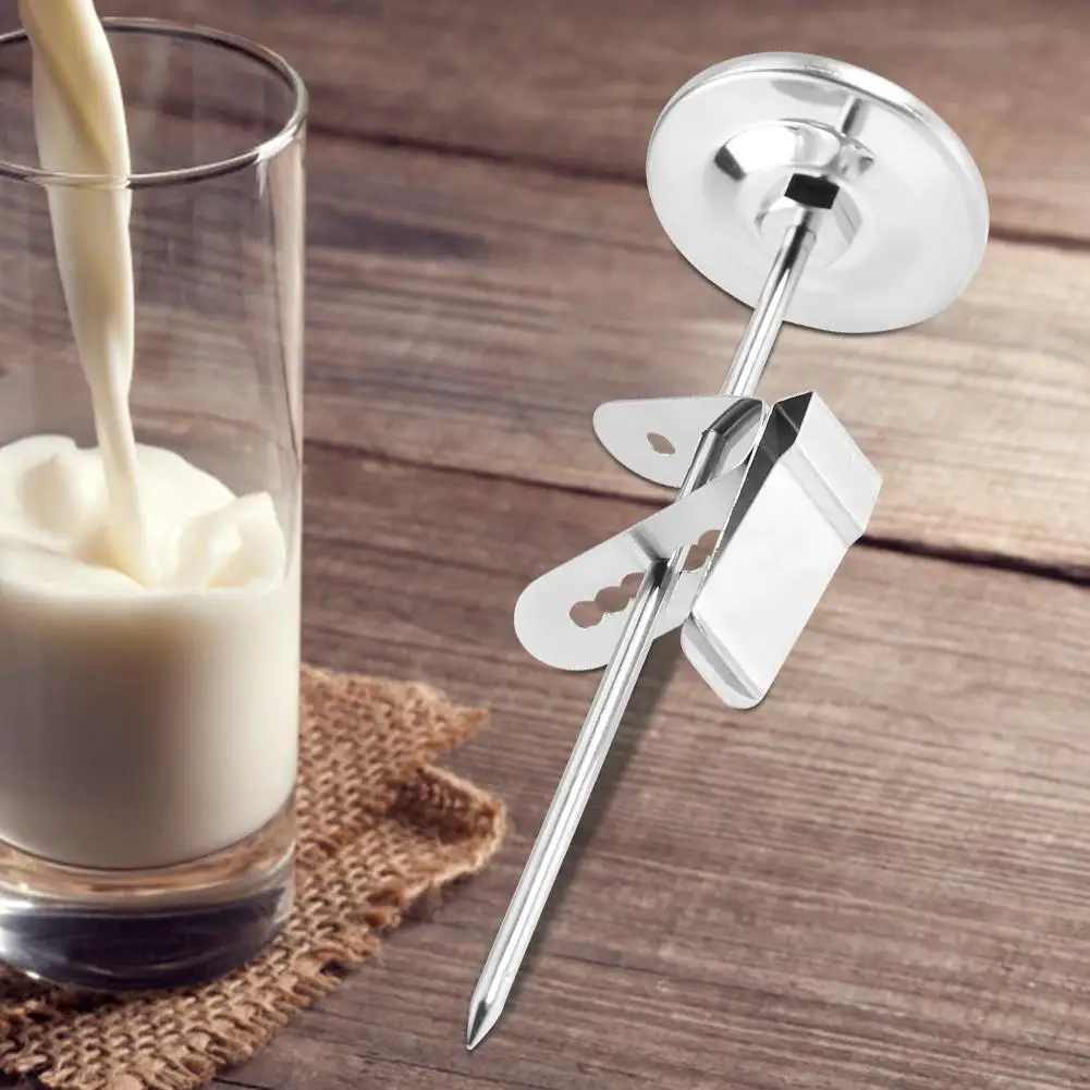 Stainless Steel Milk Thermometer-10~110 Degree Celsius Easy to Clean Coffee Frothing Accessories Object Temperature Set
