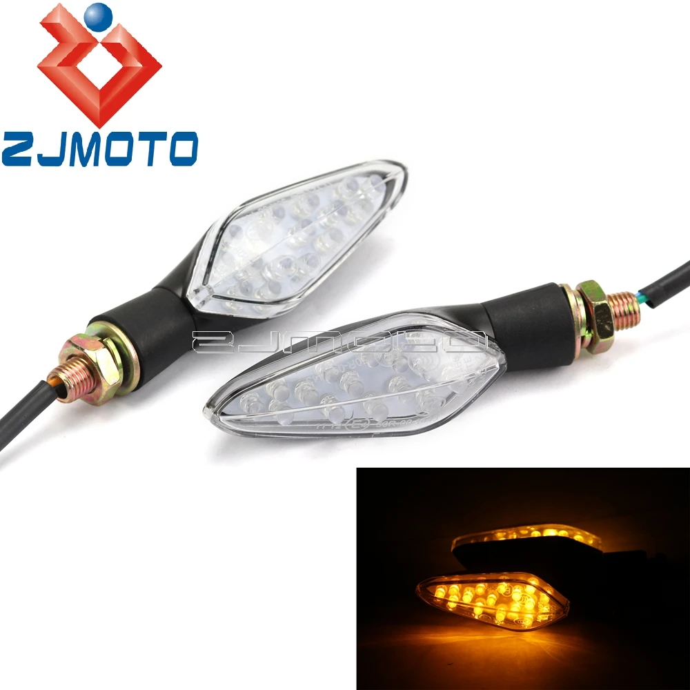 

Universal 10mm E-Mark Motorcycle LED Turn Signals Indicator Turn Signal Lights Flasher Lamp For Kawasaki Honda Yamaha Blinkers