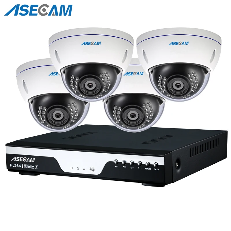 

New Super 3MP HD 4 Channel 1920P Surveillance Home CCTV Camera indoor White Metal Dome Waterproo Security Camera System kit