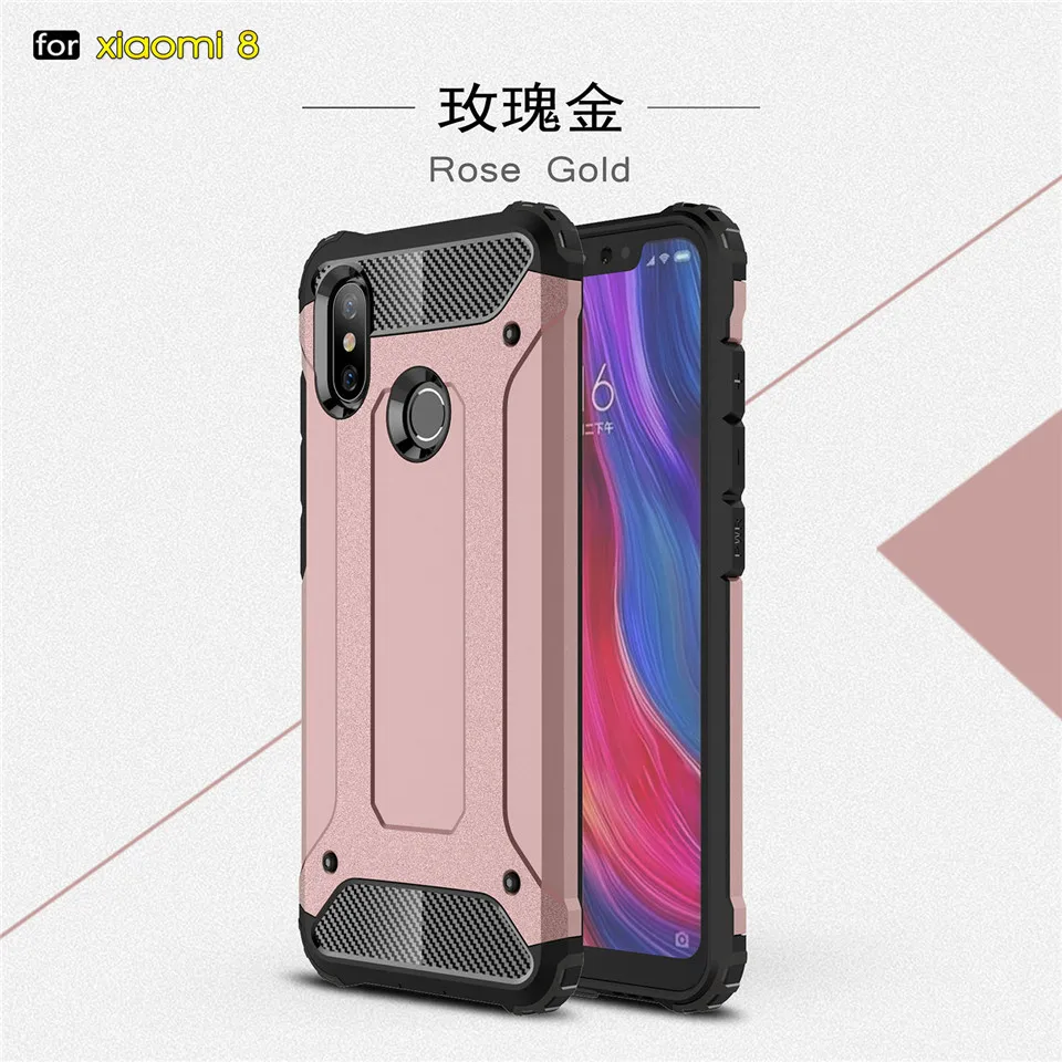 HereCaseStrong Hybrid Tough Shockproof Armor Phone Back Case For Xiaomi Mi8 SE Mix2S Mi5X 6X Redmi 5A Note 5A Rugged Impact Cover (20)