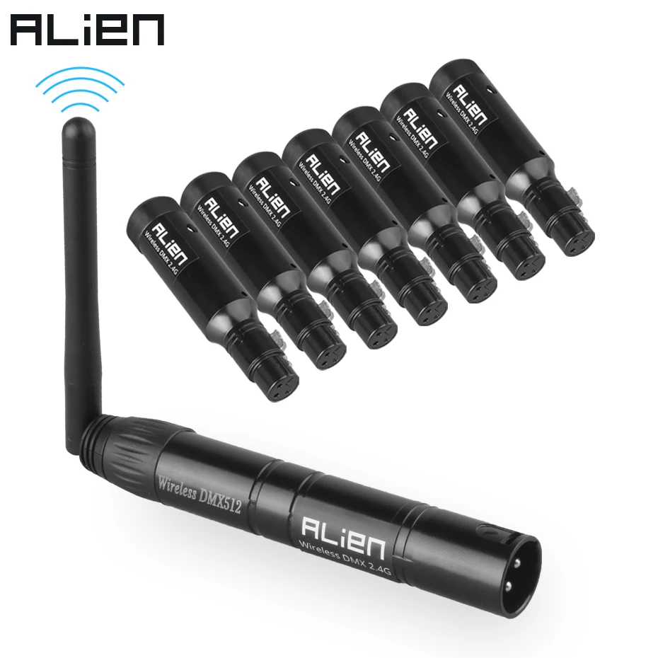 ALIEN перезаряжаемый 2 4G ISM беспроводной контроллер DMX 512 Dfi XLR приемник передатчик