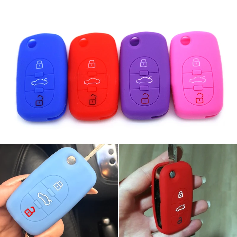 

Silicone Car Key Cover Case Shell For Audi A2 A3 S3 A4 S4 RS4 A6 S6 A8 S8 TT