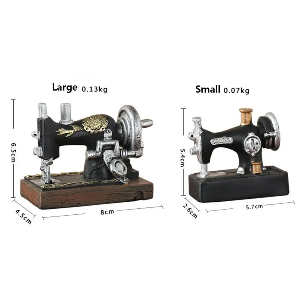 Настольная декоративная мини-швейная машина, украшение из смолы, Европейский ретро Ностальгический рабочий стол, гостиная, винный шкаф, домашний орнамент