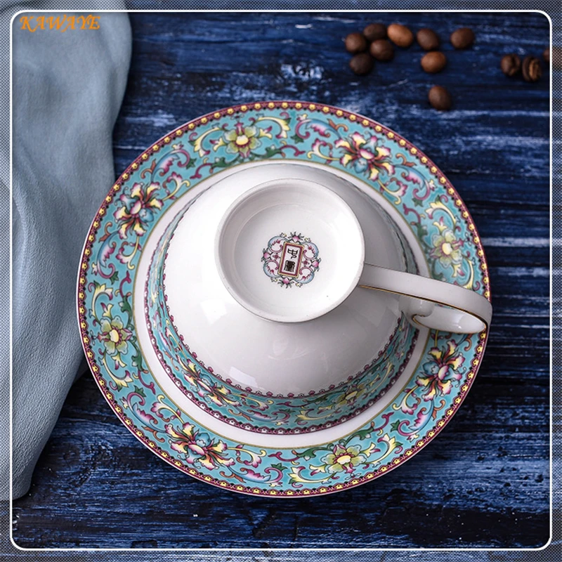 1 комплект молоко Кофе чашки комплект Европейский Личность Кофе Чай чашка с блюдцем день Чай чашки и блюдца 5ZDZ475 - Цвет: H142B-G1