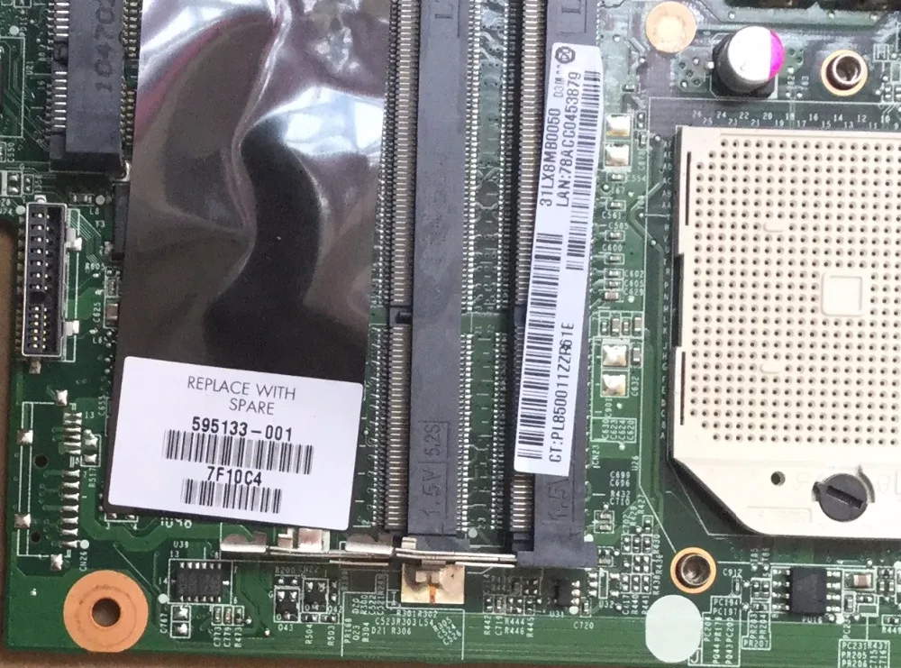شحن مجاني 595133-001 ل hp pavilion DV6-3000 اللوحة المحمول DV6Z-3000 دفتر ترقية الرسومات HD5650/1G Shipset