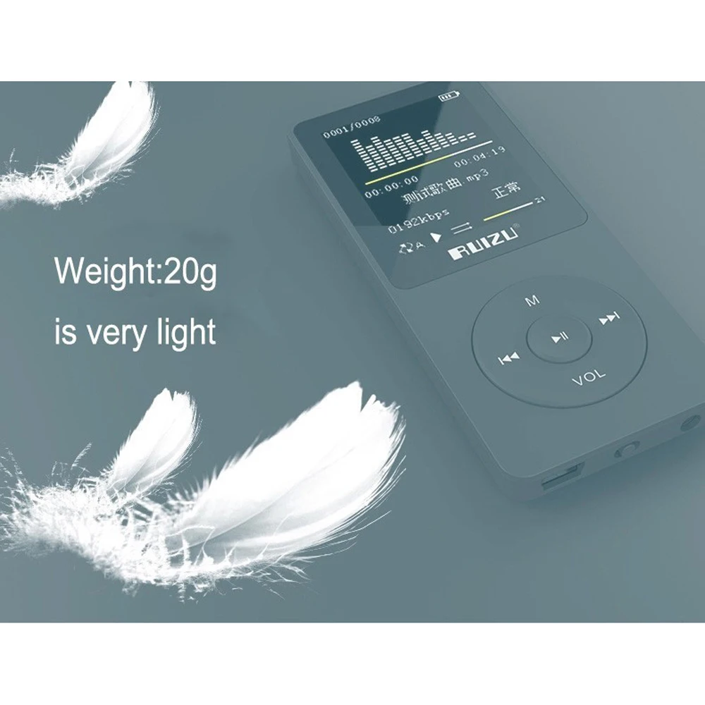 Ruizu X02 flac hi fi lossless музыкальный аудио hifi мп 3 мп3 плеер модуль медиаплеер