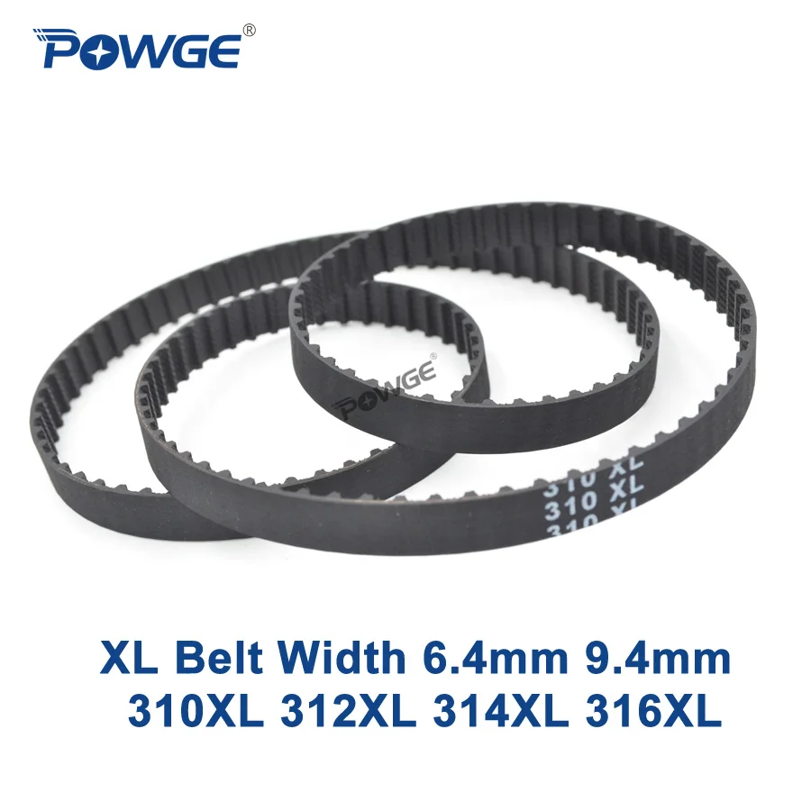 POWGE XL Timing belt 310/312/314/316 Width 025 6.4mm 037 9.5mm Teeth