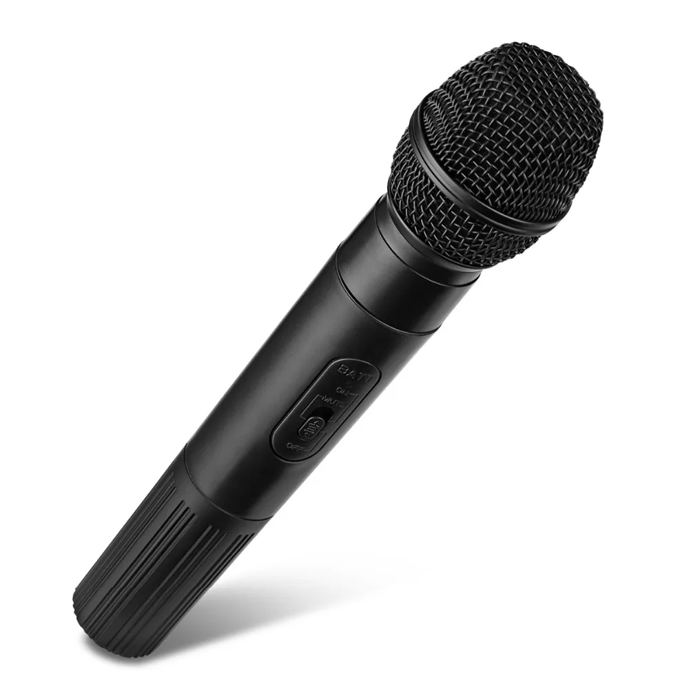 Excelvan K38 Dual Wireless Microphone with Receiver Box Various Frequency Music Player Singing KTV Microphone Home Entertainment