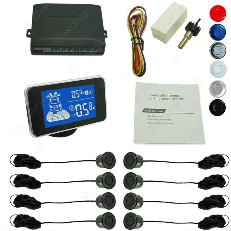 

Car LCD Display Parking Sensor LED 8 Reverse Auto Parking Sensors Backup Radar Detector System Kit