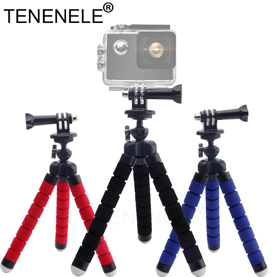 Гибкий мини Трипод TENENELE с губкой и осьминог держатель на мобильный телефон