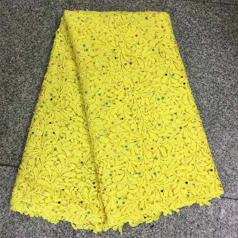 France Senior Party Net Lace African Tulle With Beads Rhinestone Green Fruit Blue African Lace Fabric