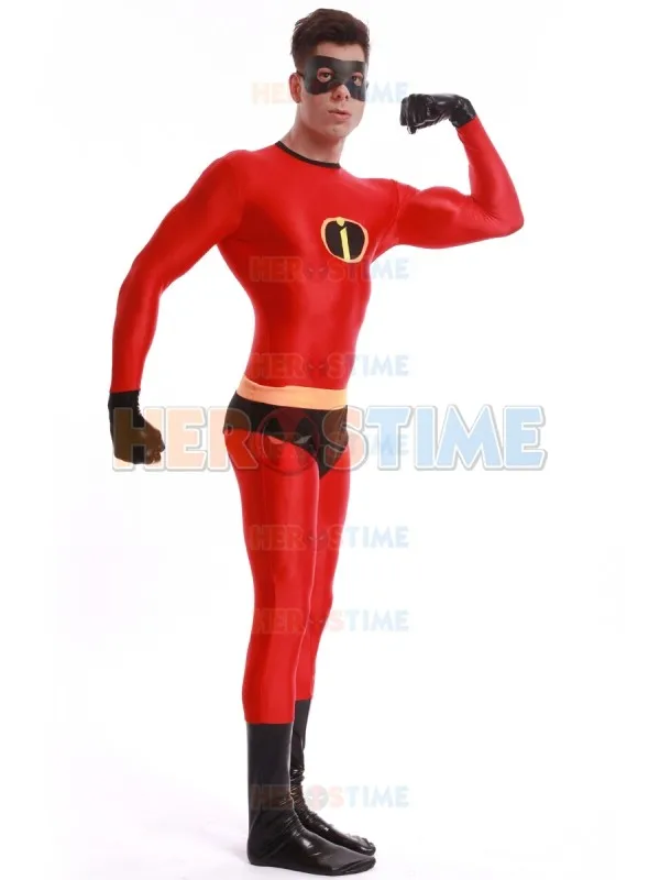 

New 2017 Spandex Mr Incredible Superhero Costume Halloween Cosplay The Incredibles Costumes Classic Mens Adults Zentai Suit