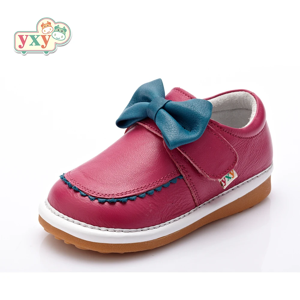 

YXY 2019 Spring Autumn squeaky natural leather soft sole baby boys kids girls flower anti-slip outsole chidlren casual shoes