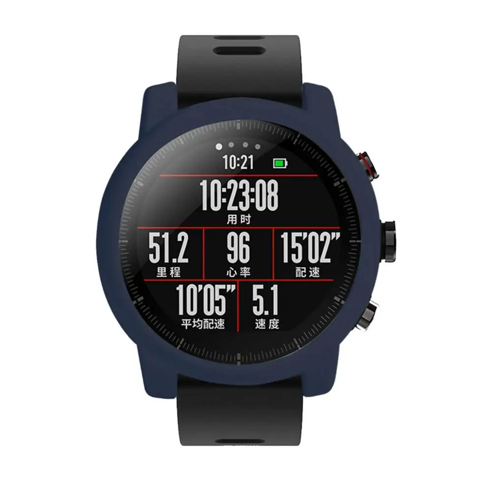 Премиум силиконовый защитный чехол для Huami Amazfit Stratos 2/2S полный каркас мягкий чехол Защитная крышка умные часы аксессуары - Цвет: 8