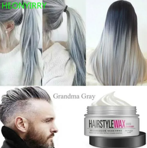 

Silver Grey Hair Color Dynamic Modelling of Wax Hair Dye Mud Water Gel Hair Modelling Fashion Hair Coloring Styling Cream