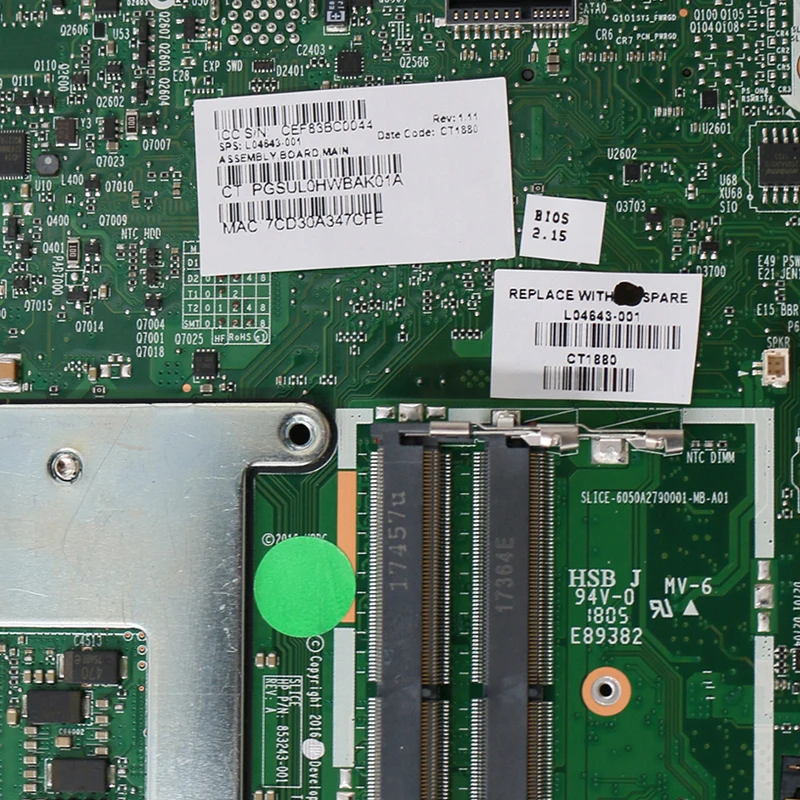 Оригинал для HP Elite Slice G1 настольная материнская плата DDR4 941780 001 853243 L04643 SLICE 6050A2790001 MB
